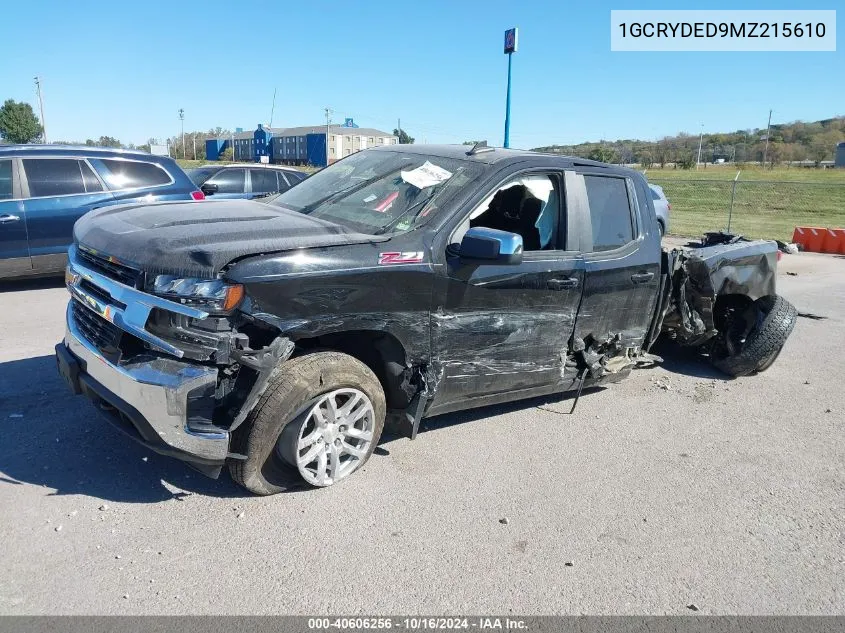 2021 Chevrolet Silverado 1500 4Wd Standard Bed Lt VIN: 1GCRYDED9MZ215610 Lot: 40606256