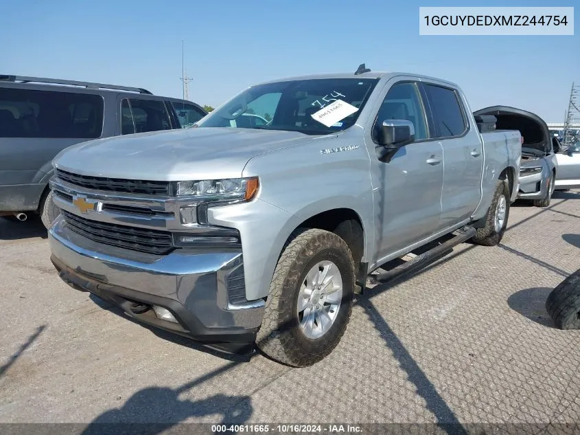 1GCUYDEDXMZ244754 2021 Chevrolet Silverado 1500 4Wd Short Bed Lt