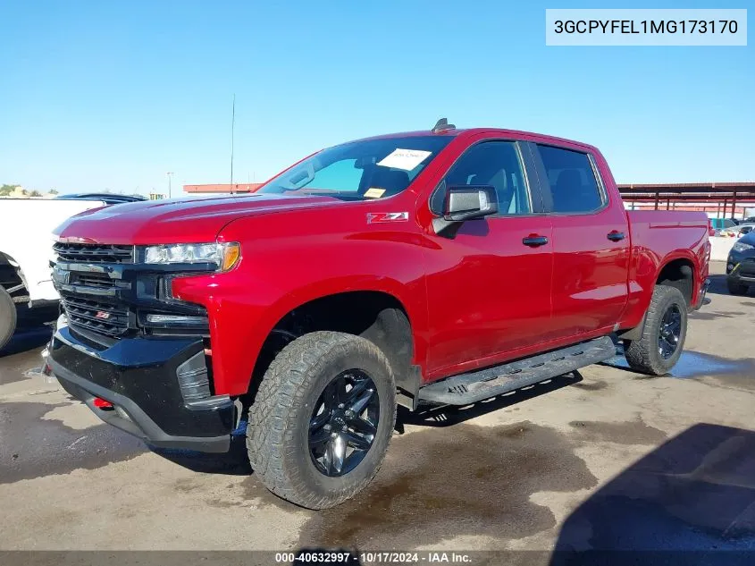 2021 Chevrolet Silverado 1500 4Wd Short Bed Lt Trail Boss VIN: 3GCPYFEL1MG173170 Lot: 40632997