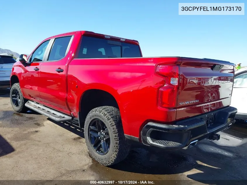 2021 Chevrolet Silverado 1500 4Wd Short Bed Lt Trail Boss VIN: 3GCPYFEL1MG173170 Lot: 40632997