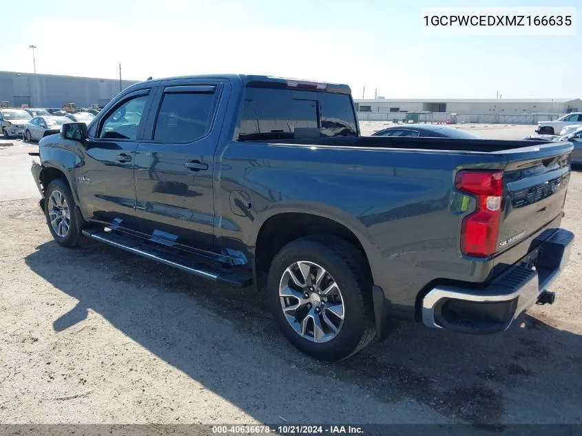 2021 Chevrolet Silverado 1500 2Wd Short Bed Lt VIN: 1GCPWCEDXMZ166635 Lot: 40636678