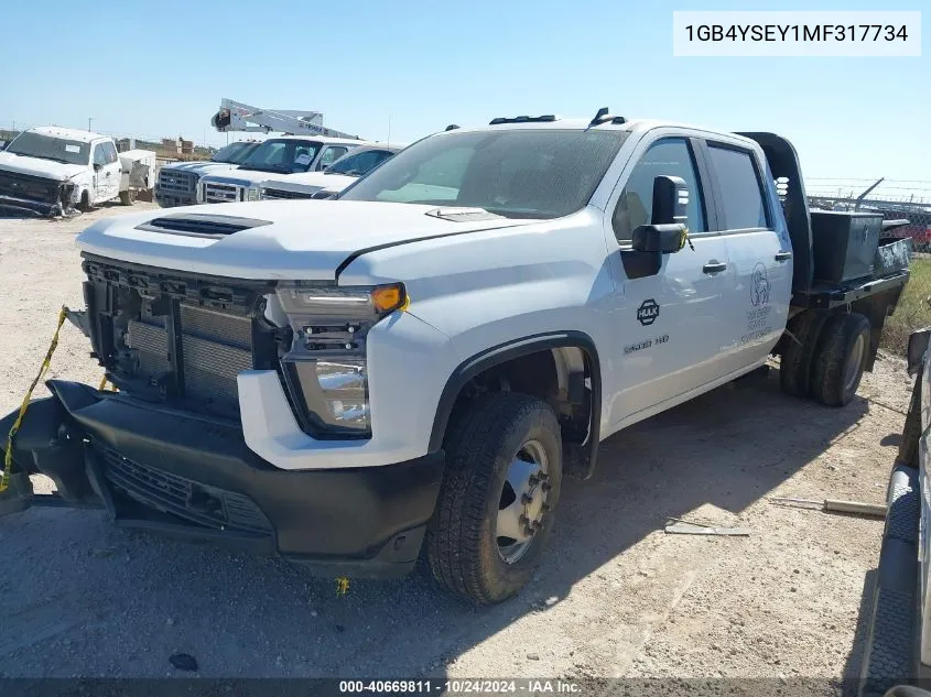 2021 Chevrolet Silverado 3500Hd Chassis Work Truck VIN: 1GB4YSEY1MF317734 Lot: 40669811