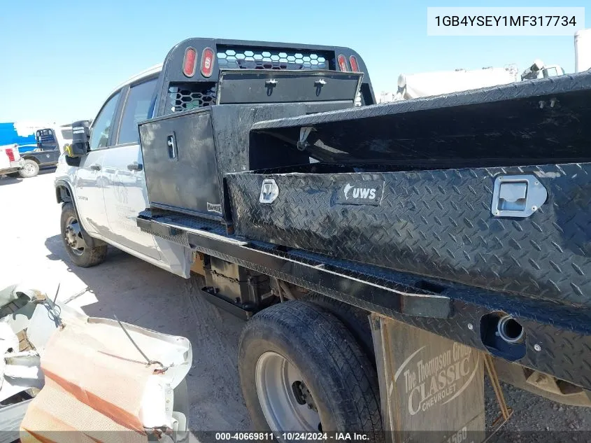 2021 Chevrolet Silverado 3500Hd Chassis Work Truck VIN: 1GB4YSEY1MF317734 Lot: 40669811