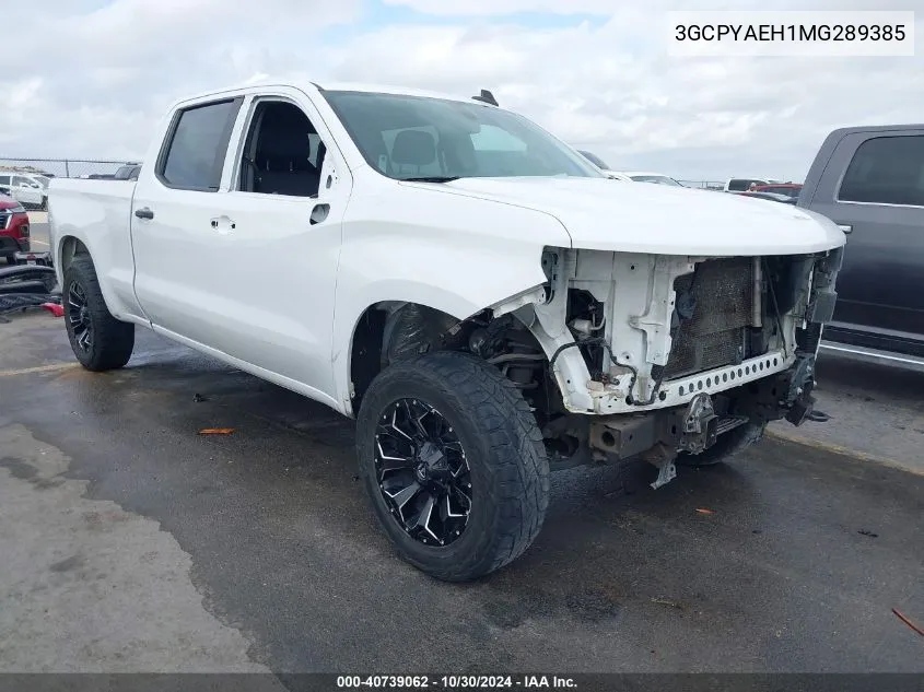 2021 Chevrolet Silverado 1500 4Wd Standard Bed Wt VIN: 3GCPYAEH1MG289385 Lot: 40739062