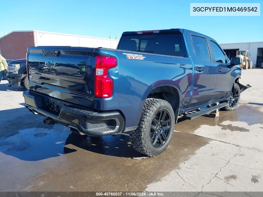 2021 Chevrolet Silverado 1500 4Wd Short Bed Lt Trail Boss VIN: 3GCPYFED1MG469542 Lot: 40870712