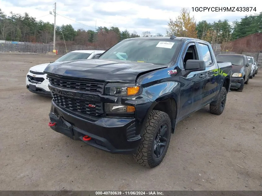 2021 Chevrolet Silverado 1500 4Wd Short Bed Custom Trail Boss VIN: 1GCPYCEH9MZ433874 Lot: 40780639