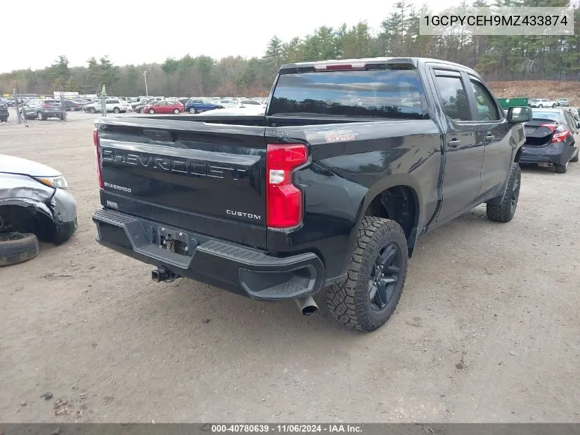 2021 Chevrolet Silverado 1500 4Wd Short Bed Custom Trail Boss VIN: 1GCPYCEH9MZ433874 Lot: 40780639