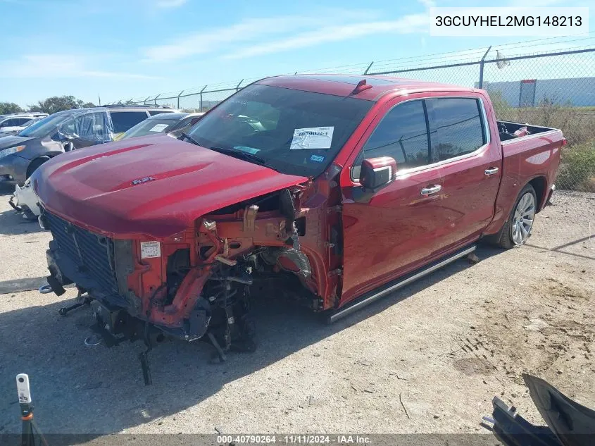 2021 Chevrolet Silverado 1500 4Wd Short Bed High Country VIN: 3GCUYHEL2MG148213 Lot: 40790264