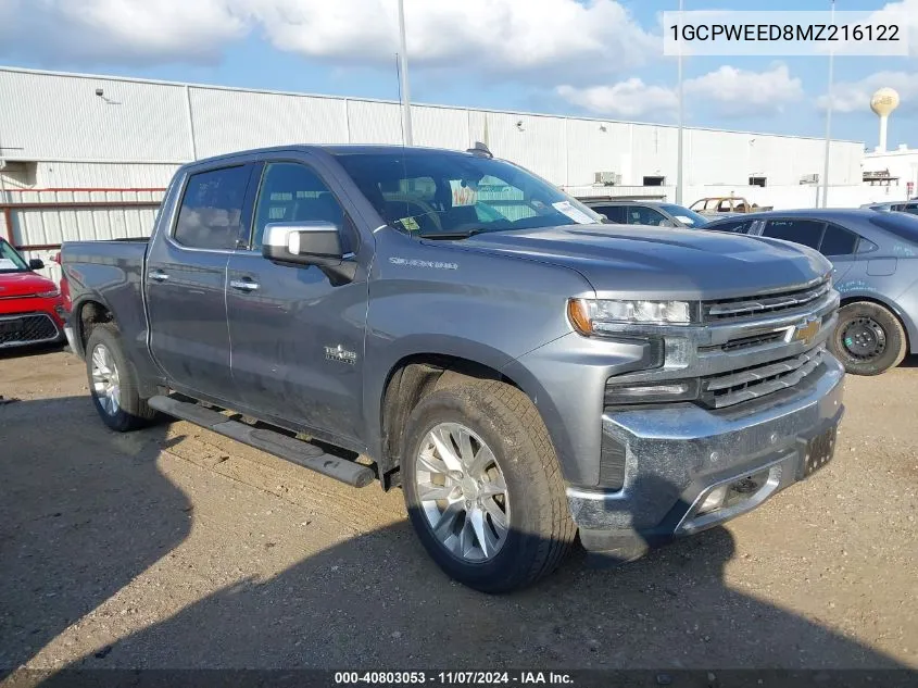 2021 Chevrolet Silverado 1500 2Wd Short Bed Ltz VIN: 1GCPWEED8MZ216122 Lot: 40803053