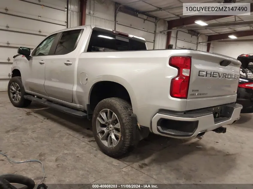 2021 Chevrolet Silverado 1500 4Wd Short Bed Rst VIN: 1GCUYEED2MZ147490 Lot: 40808203