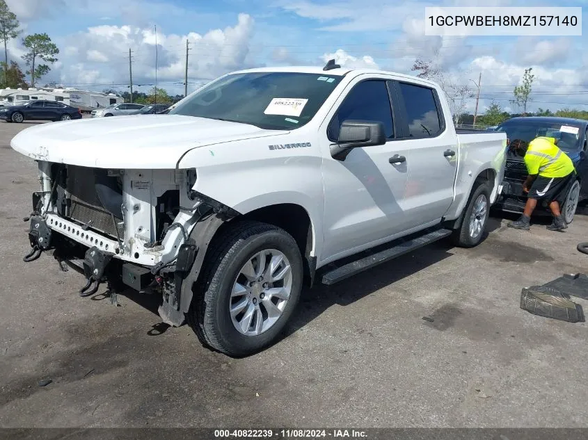 2021 Chevrolet Silverado 1500 2Wd Short Bed Custom VIN: 1GCPWBEH8MZ157140 Lot: 40822239