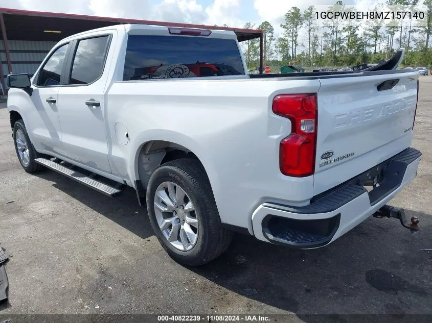 2021 Chevrolet Silverado 1500 2Wd Short Bed Custom VIN: 1GCPWBEH8MZ157140 Lot: 40822239