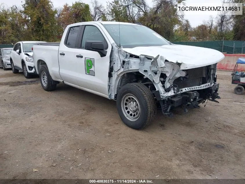 2021 Chevrolet Silverado 1500 2Wd Standard Bed Wt VIN: 1GCRWAEHXMZ114681 Lot: 40830375