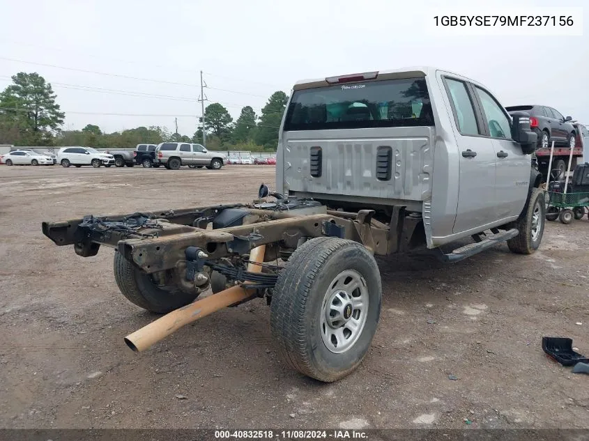 2021 Chevrolet Silverado 3500Hd VIN: 1GB5YSE79MF237156 Lot: 40832518