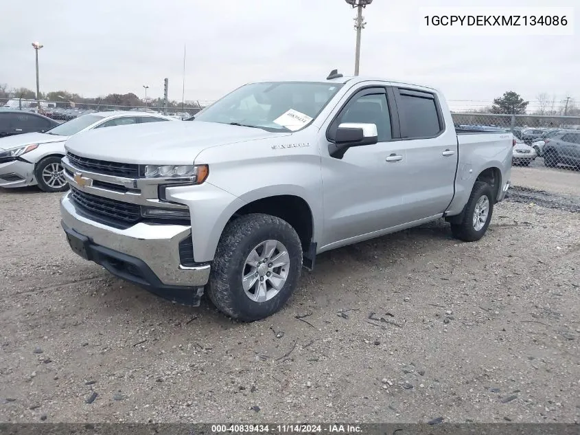 2021 Chevrolet Silverado 1500 4Wd Short Bed Lt VIN: 1GCPYDEKXMZ134086 Lot: 40839434