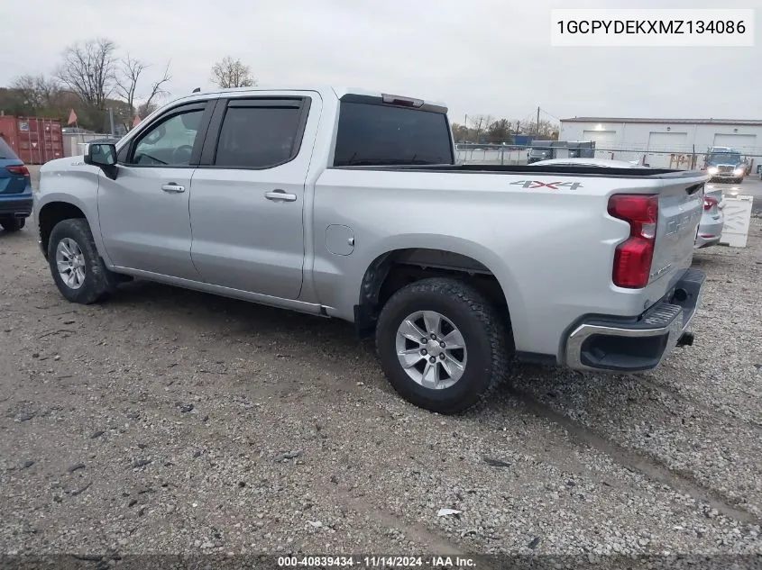 2021 Chevrolet Silverado 1500 4Wd Short Bed Lt VIN: 1GCPYDEKXMZ134086 Lot: 40839434