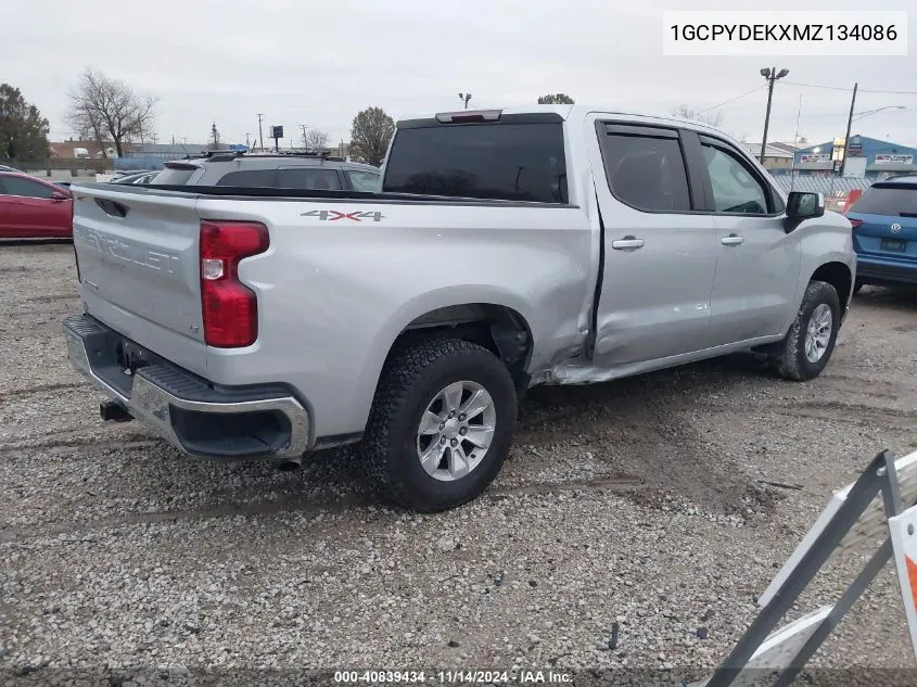 2021 Chevrolet Silverado 1500 4Wd Short Bed Lt VIN: 1GCPYDEKXMZ134086 Lot: 40839434