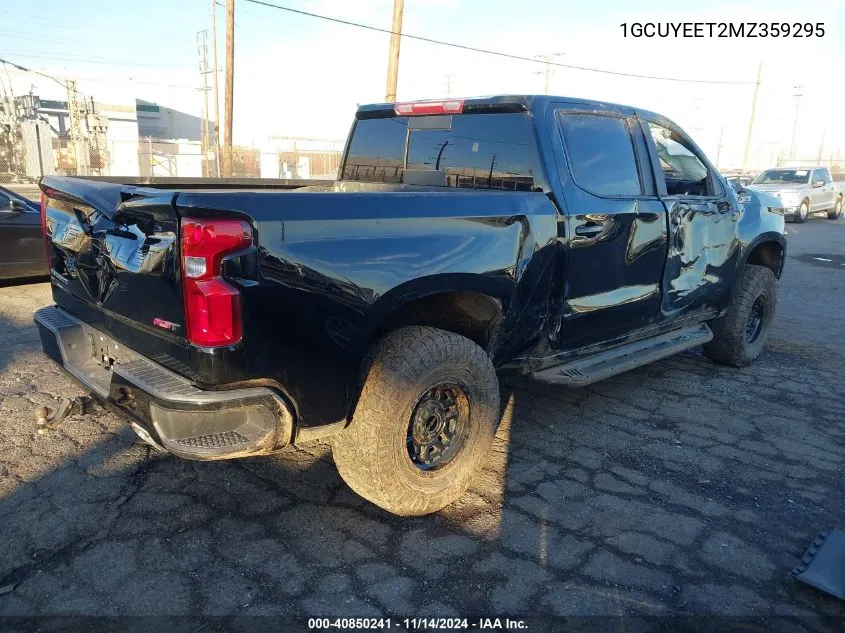 2021 Chevrolet Silverado 1500 4Wd Short Bed Rst VIN: 1GCUYEET2MZ359295 Lot: 40850241