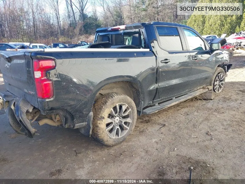 2021 Chevrolet Silverado 1500 4Wd Short Bed Rst VIN: 3GCUYEET9MG330506 Lot: 40872599