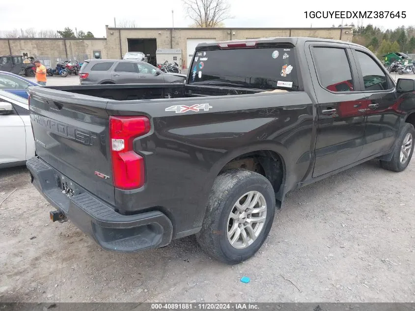 1GCUYEEDXMZ387645 2021 Chevrolet Silverado 1500 4Wd Short Bed Rst