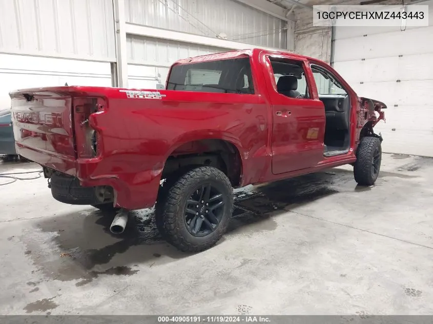 2021 Chevrolet Silverado 1500 4Wd Short Bed Custom Trail Boss VIN: 1GCPYCEHXMZ443443 Lot: 40905191