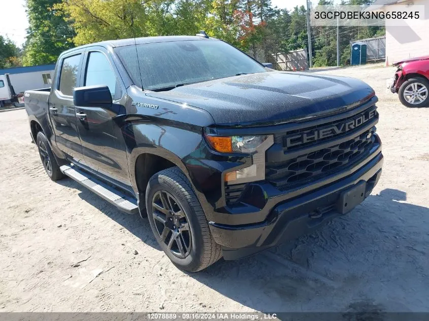 2022 Chevrolet Silverado 1500 VIN: 3GCPDBEK3NG658245 Lot: 12078889