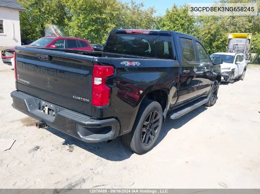 2022 Chevrolet Silverado 1500 VIN: 3GCPDBEK3NG658245 Lot: 12078889