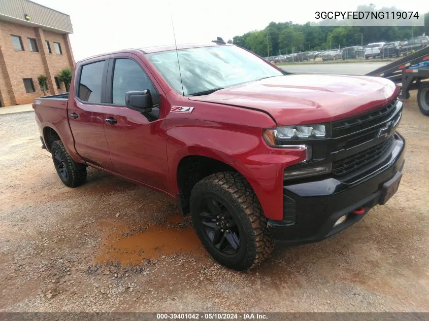 2022 Chevrolet Silverado 1500 Ltd 4Wd Short Bed Lt Trail Boss VIN: 3GCPYFED7NG119074 Lot: 39401042