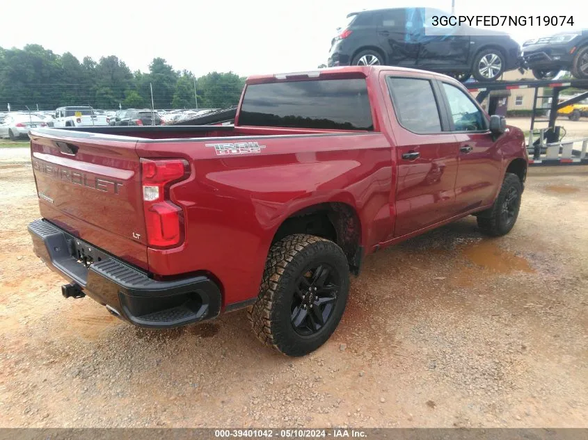 2022 Chevrolet Silverado 1500 Ltd 4Wd Short Bed Lt Trail Boss VIN: 3GCPYFED7NG119074 Lot: 39401042