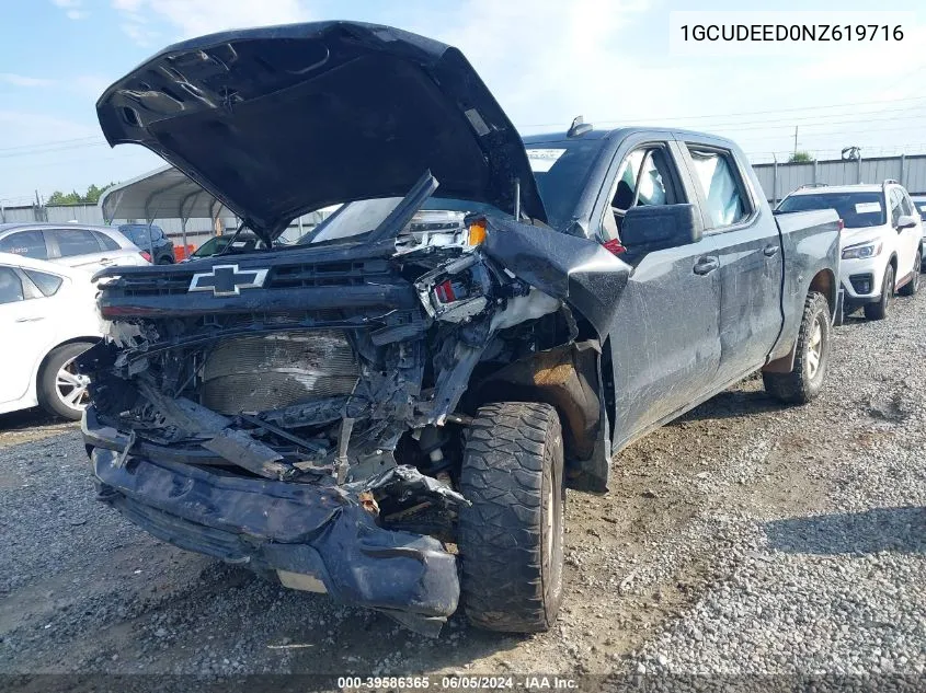 2022 Chevrolet Silverado 1500 4Wd Short Bed Rst VIN: 1GCUDEED0NZ619716 Lot: 39586365