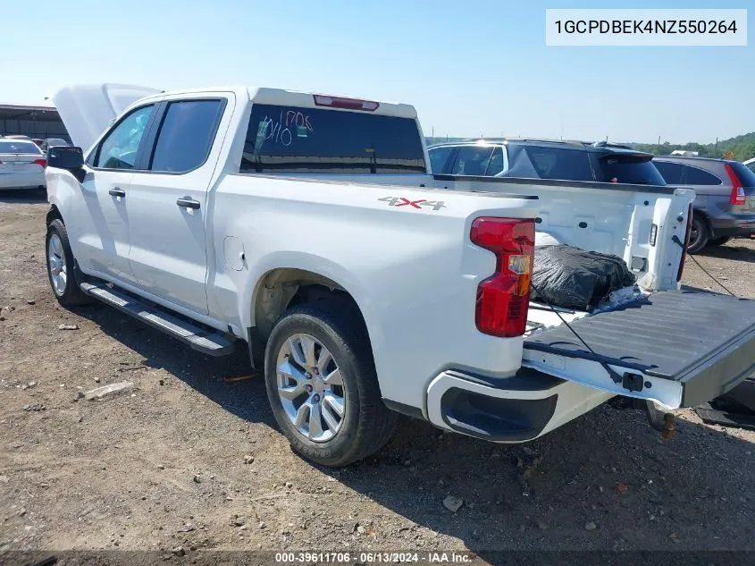 2022 Chevrolet Silverado 1500 4Wd Short Bed Custom VIN: 1GCPDBEK4NZ550264 Lot: 39611706