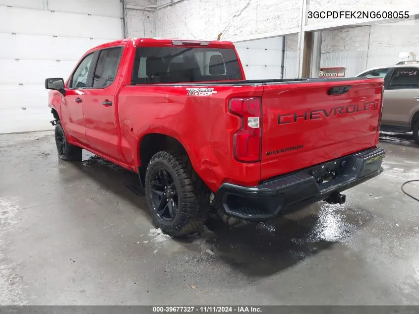 2022 Chevrolet Silverado 1500 4Wd Short Bed Lt Trail Boss VIN: 3GCPDFEK2NG608055 Lot: 39677327