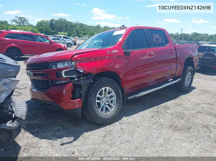 2022 Chevrolet Silverado 1500 Ltd 4Wd Short Bed Rst VIN: 1GCUYEEDXNZ142698 Lot: 39720008