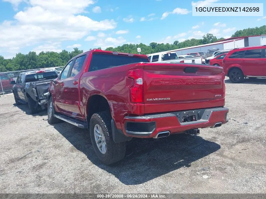 2022 Chevrolet Silverado 1500 Ltd 4Wd Short Bed Rst VIN: 1GCUYEEDXNZ142698 Lot: 39720008