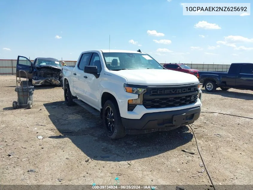 2022 Chevrolet Silverado 1500 2Wd Short Bed Wt VIN: 1GCPAAEK2NZ625692 Lot: 39734924