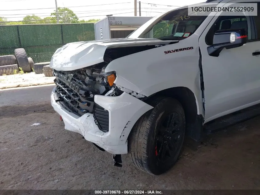 2022 Chevrolet Silverado 1500 4Wd Short Bed Rst VIN: 1GCUDEED4NZ552909 Lot: 39739678