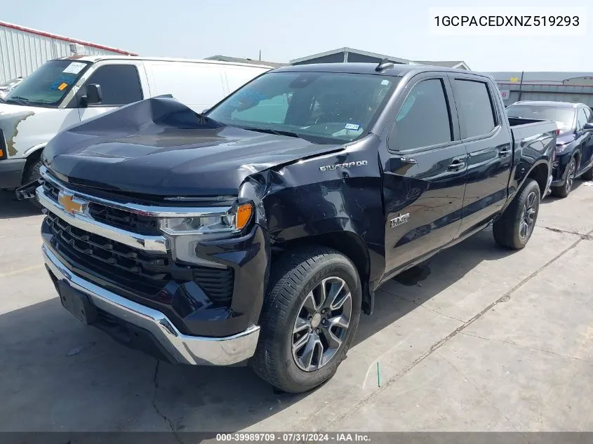 1GCPACEDXNZ519293 2022 Chevrolet Silverado 1500 2Wd Short Bed Lt