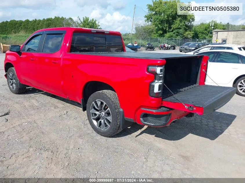 2022 Chevrolet Silverado 1500 4Wd Standard Bed Rst VIN: 3GCUDEET5NG505380 Lot: 39998697