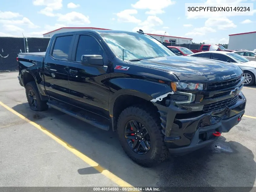 2022 Chevrolet Silverado Ltd K1500 Lt Trail Boss VIN: 3GCPYFEDXNG149234 Lot: 40154580