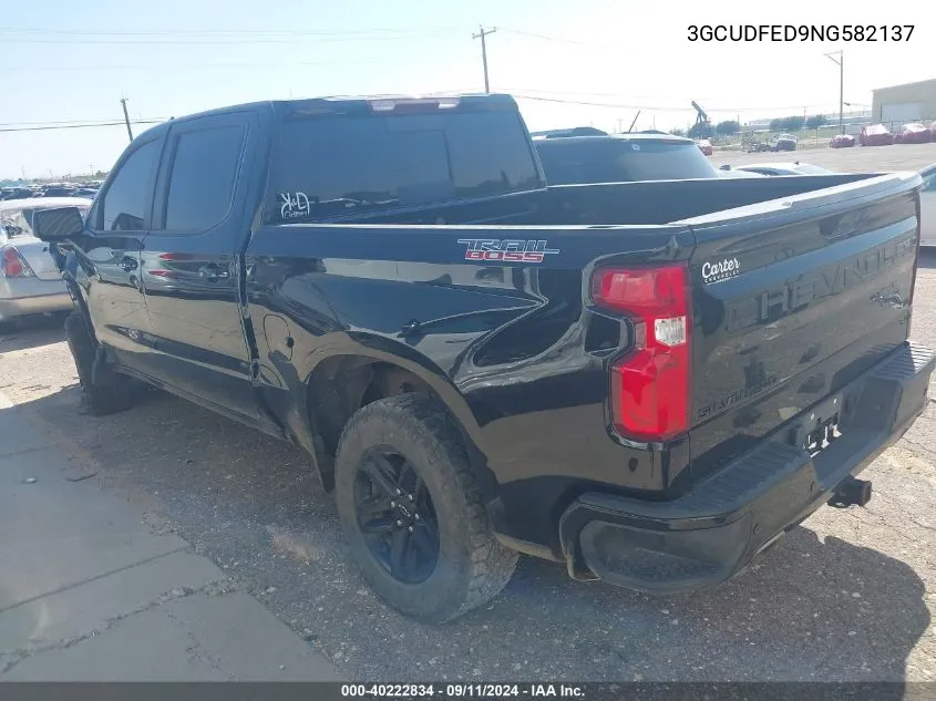 2022 Chevrolet Silverado K1500 Lt Trail Boss VIN: 3GCUDFED9NG582137 Lot: 40222834