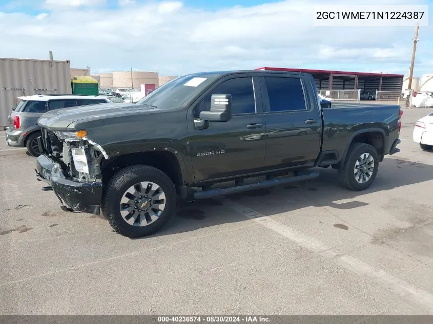 2022 Chevrolet Silverado 2500Hd 2Wd Standard Bed Custom VIN: 2GC1WME71N1224387 Lot: 40236574