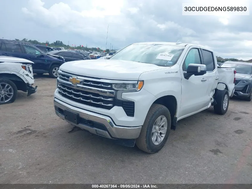 2022 Chevrolet Silverado 1500 4Wd Short Bed Ltz VIN: 3GCUDGED6NG589830 Lot: 40267364