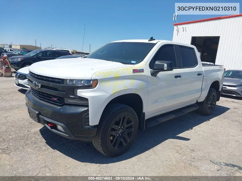 2022 Chevrolet Silverado 1500 Ltd K1500 Lt Trail Boss VIN: 3GCPYFEDXNG210310 Lot: 40274683