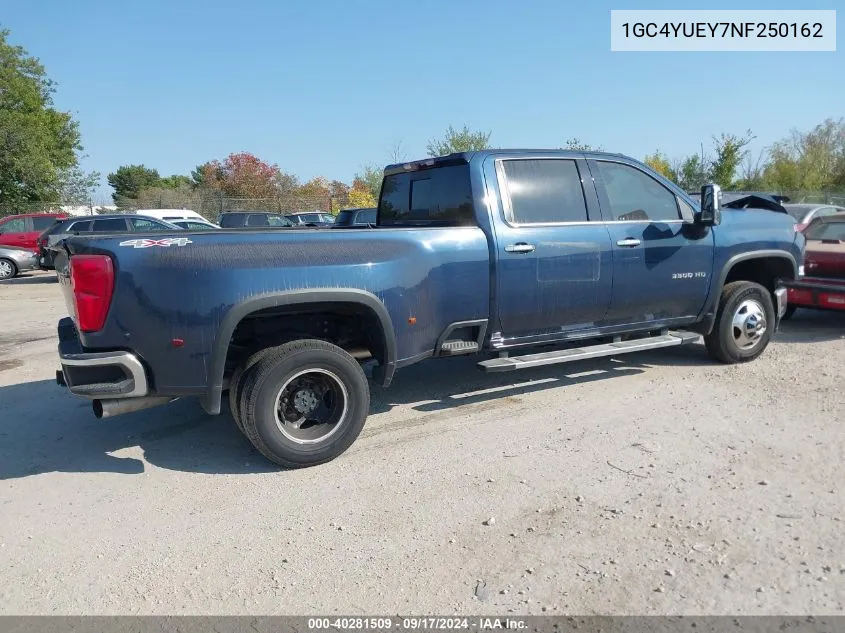 2022 Chevrolet Silverado 3500Hd 4Wd Long Bed Ltz VIN: 1GC4YUEY7NF250162 Lot: 40281509