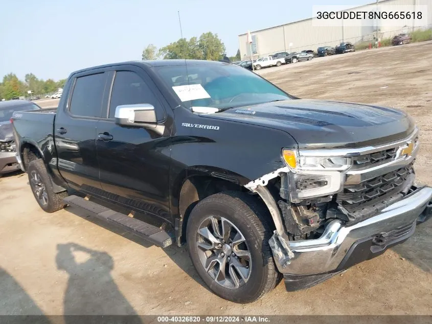 2022 Chevrolet Silverado 1500 K1500 Lt VIN: 3GCUDDET8NG665618 Lot: 40326820