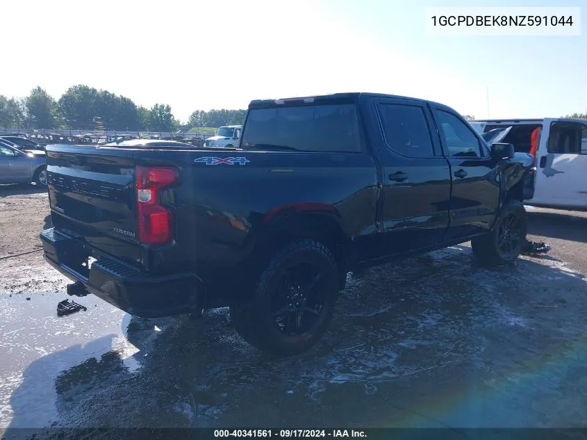 2022 Chevrolet Silverado 1500 4Wd Short Bed Custom VIN: 1GCPDBEK8NZ591044 Lot: 40341561