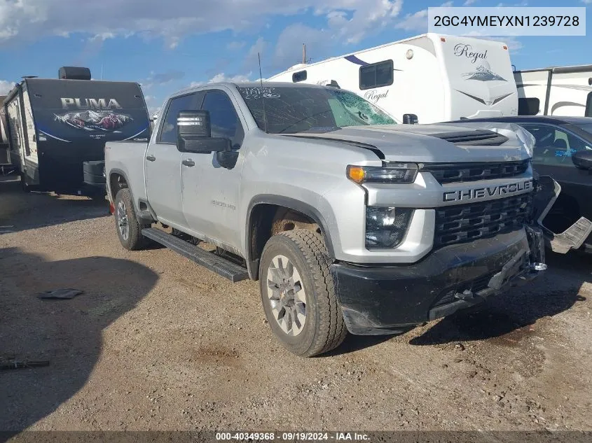 2022 Chevrolet Silverado 2500Hd 4Wd Standard Bed Custom VIN: 2GC4YMEYXN1239728 Lot: 40349368