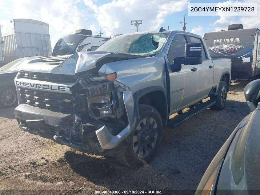 2022 Chevrolet Silverado 2500Hd 4Wd Standard Bed Custom VIN: 2GC4YMEYXN1239728 Lot: 40349368