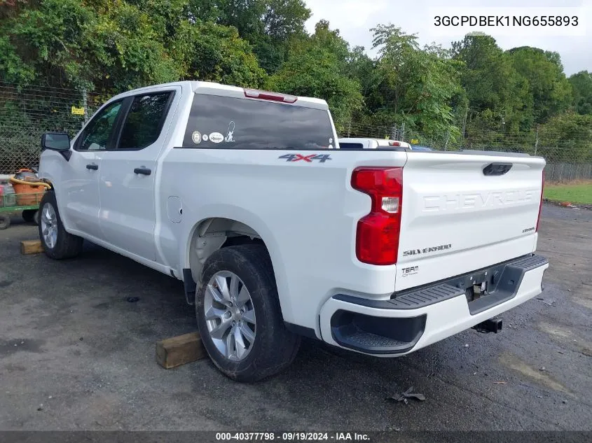 3GCPDBEK1NG655893 2022 Chevrolet Silverado 1500 4Wd Short Bed Custom