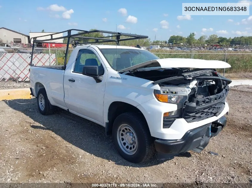 2022 Chevrolet Silverado 1500 2Wd Regular Cab Long Bed Wt VIN: 3GCNAAED1NG683348 Lot: 40379178